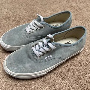 Vans authentic light blue pig suede size 8.5 men's.